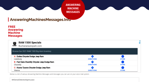 answeringmachinemessages.info