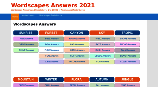 answerswordscapes.com