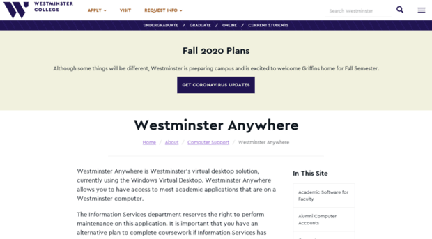 anywhere.westminstercollege.edu
