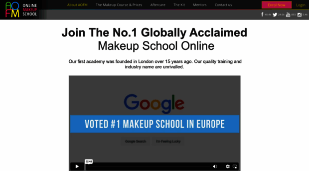 aofmonlinemakeupschool.com