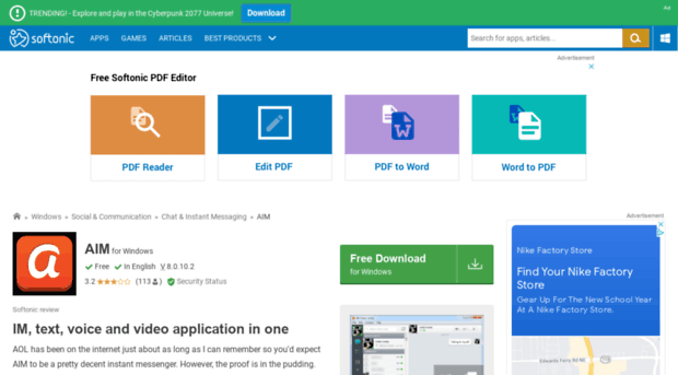 aol-instant-messenger.en.softonic.com