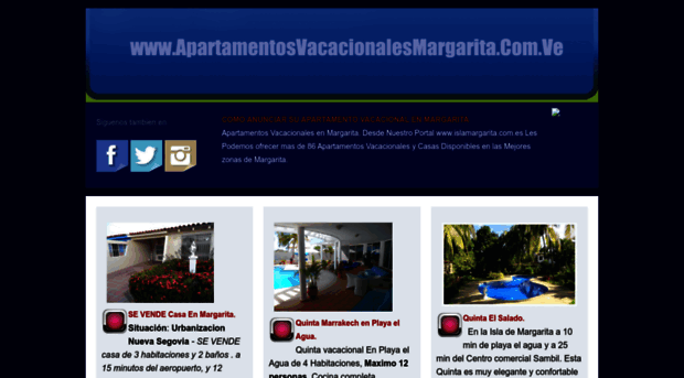 apartamentosvacacionalesmargarita.com.ve