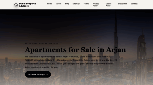 apartmentsforsaleinarjan.com