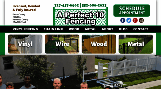 aperfect10fencing.com