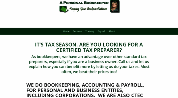 apersonalbookkeeper.com