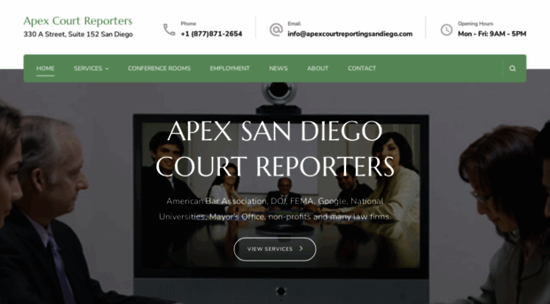 apexcourtreportingsandiego.com