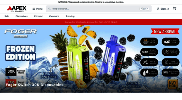 apexvapewholesale.com
