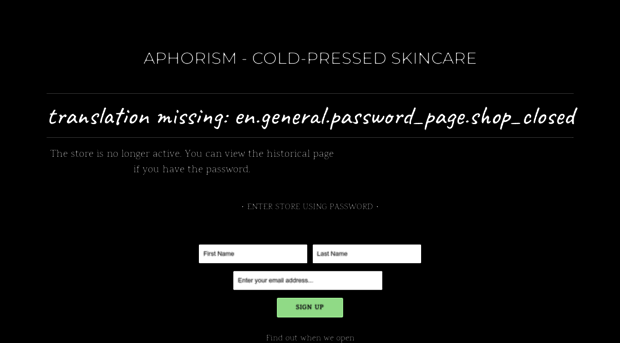 aphorismskincare.com