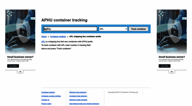 aphu.container-tracking.org