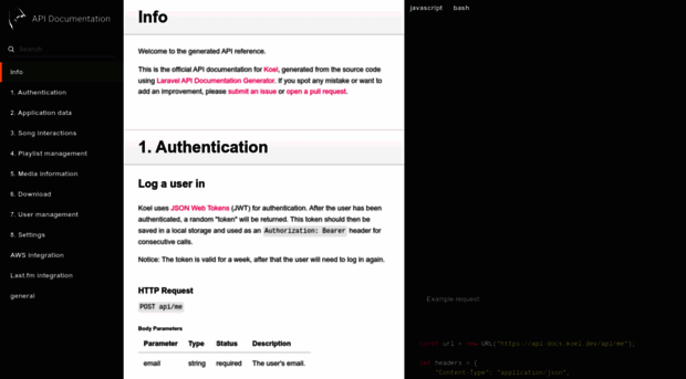 api-docs.koel.dev