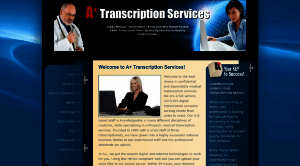 aplusmedicaltranscription.com