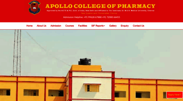 apollocollegeofpharmacy.in