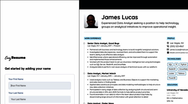 app.easyresume.io