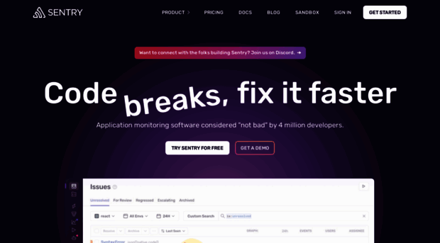 app.getsentry.com