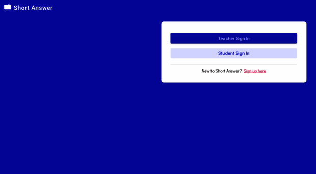 app.myshortanswer.com - Short Answer - App My Short Answer