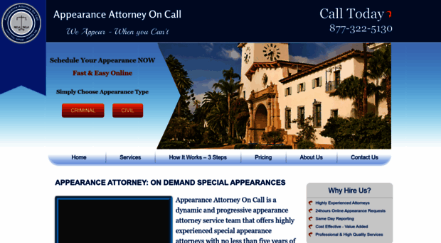 appearanceattorneyoncall.com