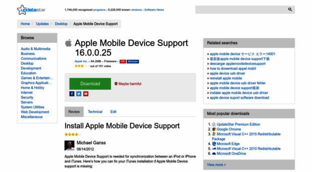 apple-mobile-device-support.updatestar.com