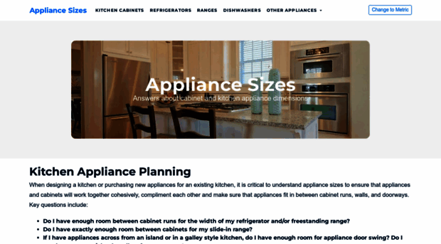 appliancesizes.com