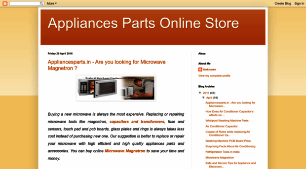 appliancespartsonlinestore.blogspot.in