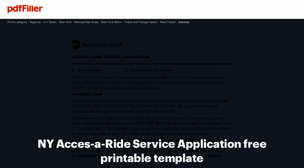 application-access-ride.pdffiller.com