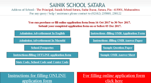 applicationform.sainiksatara.org