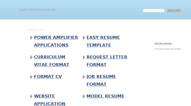 applicationsformat.info