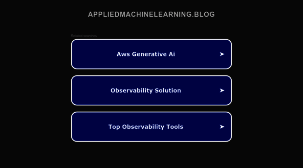 appliedmachinelearning.blog