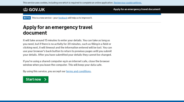 emergency travel documents gov.uk