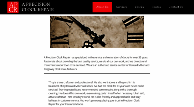 aprecisionclockrepair.com