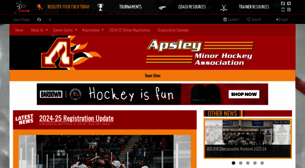 apsleyminorhockey.com