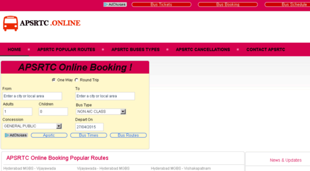 apsrtconlinebookings.com