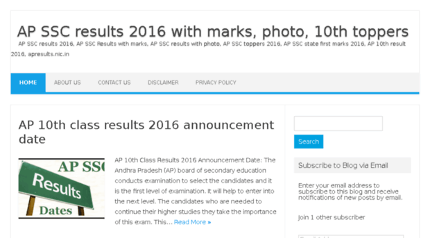 apsscresults2016.in