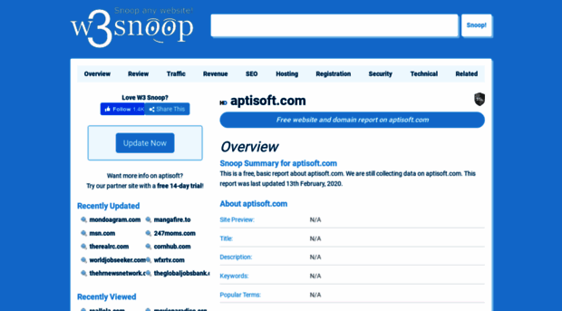 aptisoft.com.w3snoop.com