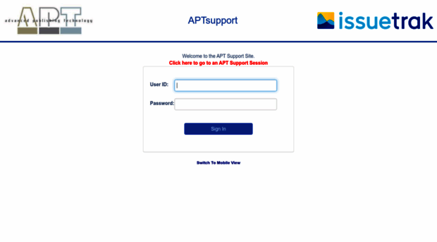 aptsupport.issuetrak.com