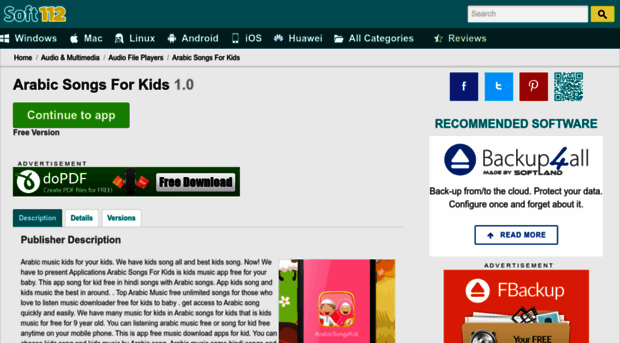 arabic-songs-for-kids.soft112.com