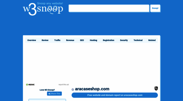 aracaseshop.com.w3snoop.com