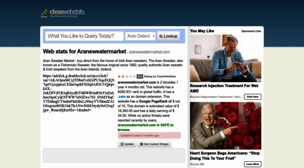 aransweatermarket.com.clearwebstats.com