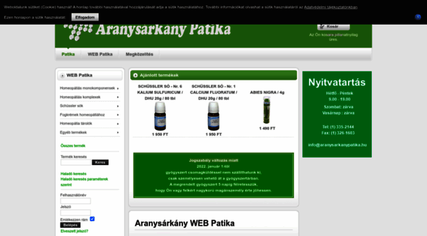 aranysarkanypatika.hu