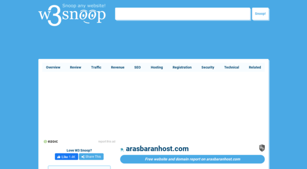 arasbaranhost.com.w3snoop.com