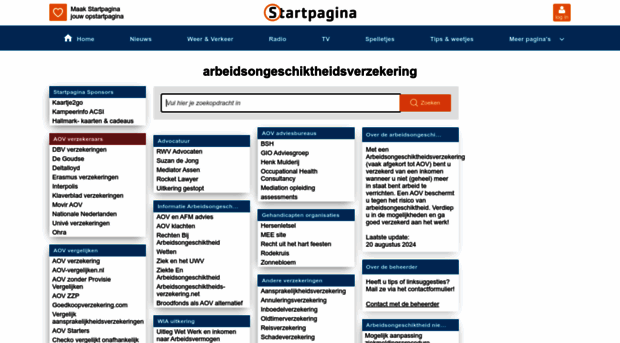 arbeidsongeschiktheidsverzekering.startpagina.nl