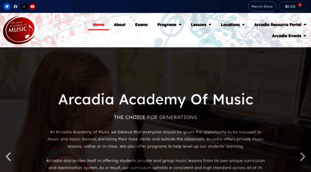 arcadiaacademyofmusic.com