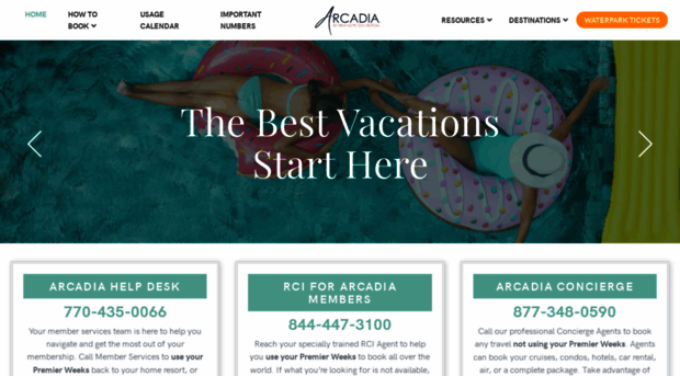 arcadiaresorts.com