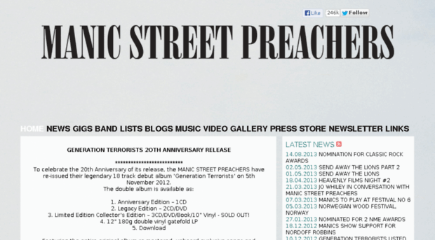 archive.manicstreetpreachers.com