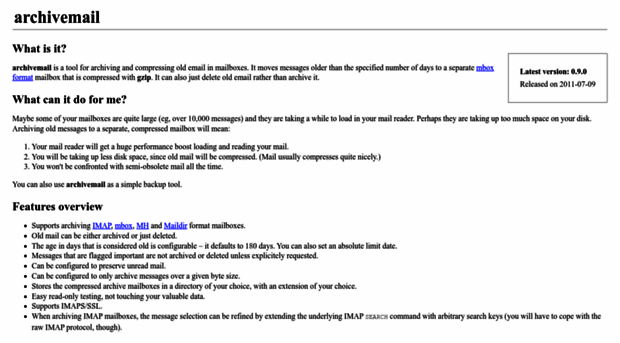 archivemail.sourceforge.net