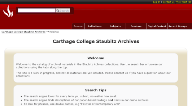 archives.carthage.edu