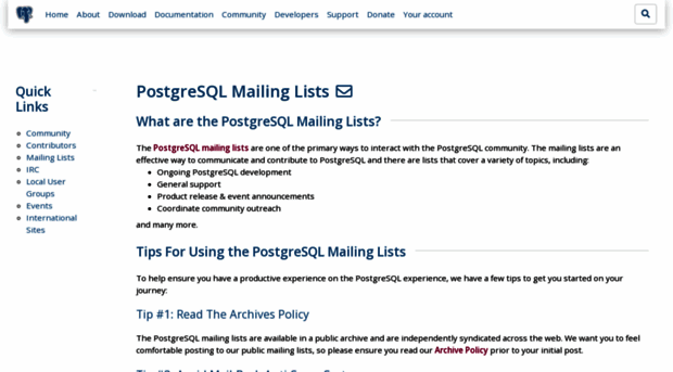 archives.postgresql.org