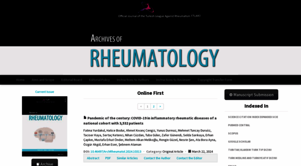 archivesofrheumatology.org