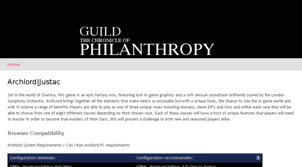 archlord-philanthropy.com