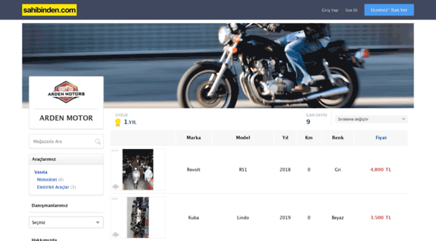 ardenmotor.sahibinden.com