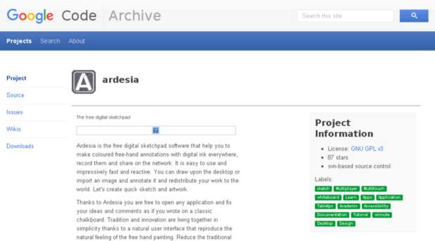 ardesia.googlecode.com